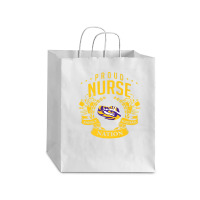 Lsu Tigers Proud Nurse - Apparel Debie Paper Bag - 10 X 5 X 13 | Artistshot