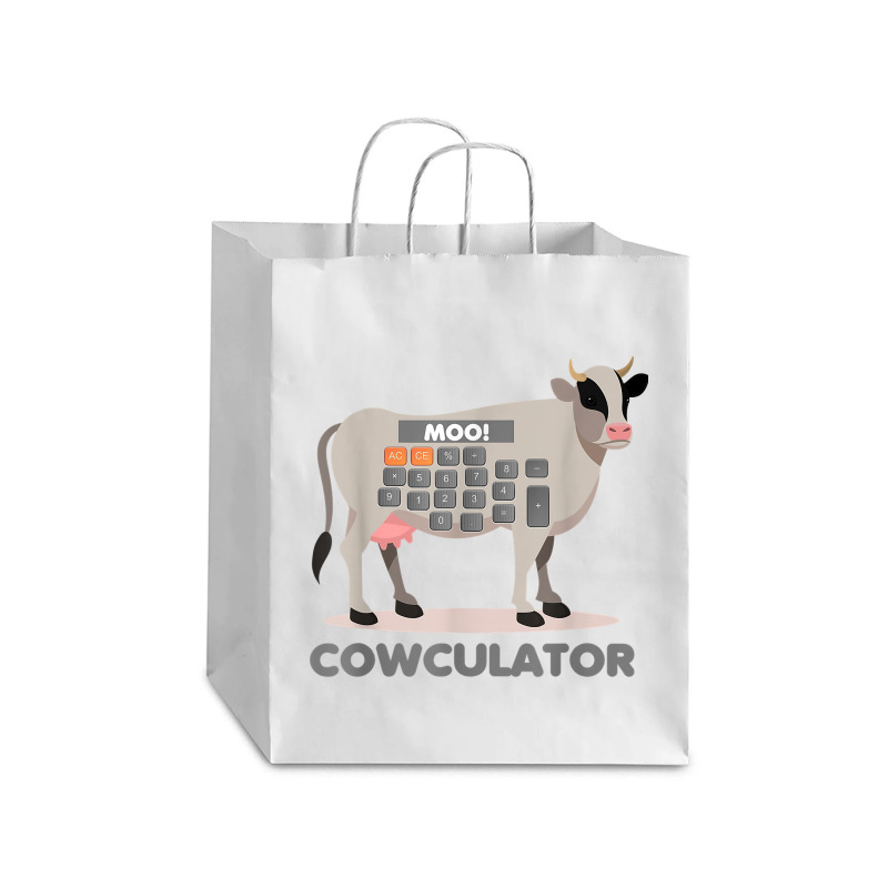 Algebra Math Calculator Funny Problem Solver Cow Moo Video Games Chara Debie Paper Bag - 10 X 5 X 13 | Artistshot