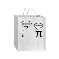 Funny Get Real Math Geek   Math Teacher Gift T Retro Debie Paper Bag - 10 X 5 X 13 | Artistshot