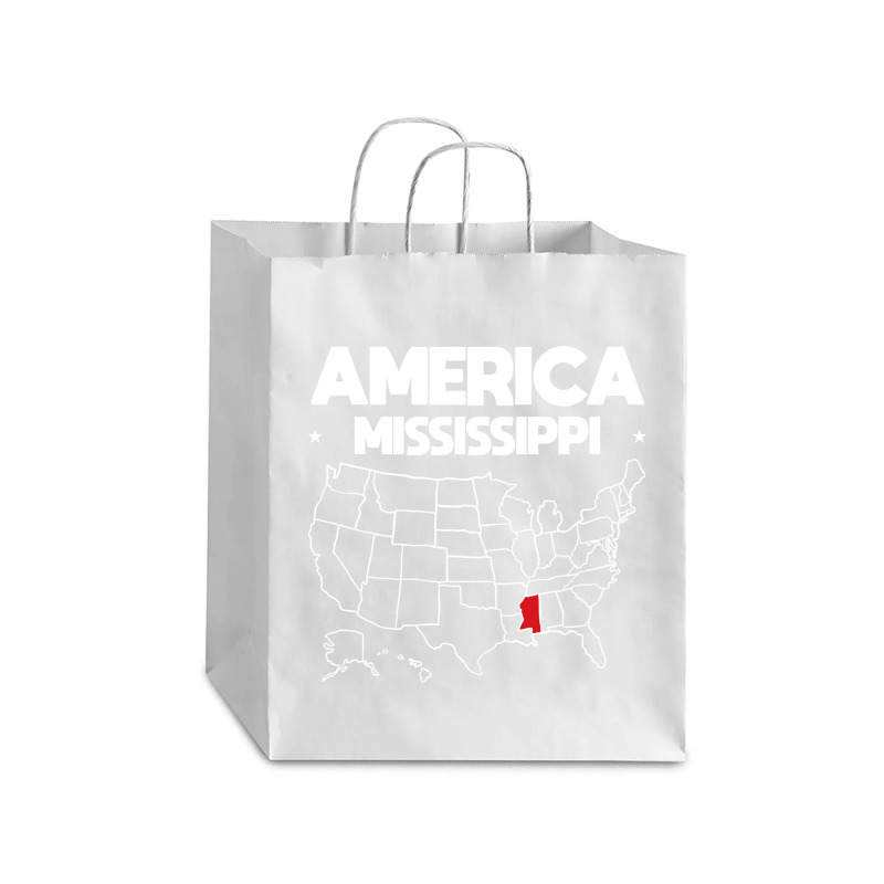 Usa Mississippi, Usa Mississippi Vintage, Usa Mississippi Art, Usa Mis Debie Paper Bag - 10 X 5 X 13 | Artistshot