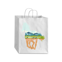 Horse Print With Landscape Horse Lover, Animal Horse Debie Paper Bag - 10 X 5 X 13 | Artistshot