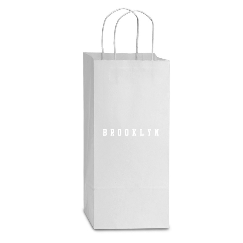 Brooklyn [tb] Double Wine Paper Bag - 6 1/2 X 3 1/2 X 12 3/8 | Artistshot