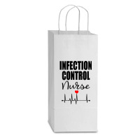 Infection Control Nurse Sweatshirt Double Wine Paper Bag - 6 1/2 X 3 1/2 X 12 3/8 | Artistshot