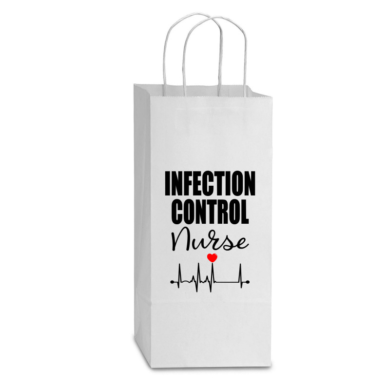 Infection Control Nurse Sweatshirt Double Wine Paper Bag - 6 1/2 X 3 1/2 X 12 3/8 | Artistshot