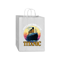 Ship Just A Boy Who Loves Titanic Boat Mart Paper Bag -13 X 7 X 17 | Artistshot