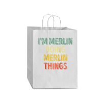 Mens I'm Merlin Doing Merlin Things Shirt Personalized First Name Ragl Mart Paper Bag -13 X 7 X 17 | Artistshot