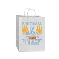 Football & Beer That's Why I'm Here For Coach And Dad Mart Paper Bag -13 X 7 X 17 | Artistshot