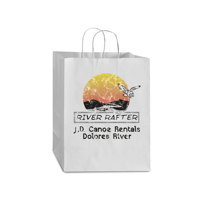 Dolores River Canoe Rentals River Rafter (distressed) Mart Paper Bag -13 X 7 X 17 | Artistshot