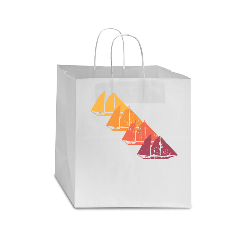 Sailing T  Shirt Sail Boat Retro T  Shirt Star Paper Bag - 13 X 7 X 13 | Artistshot