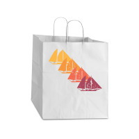 Sailing T  Shirt Sail Boat Retro T  Shirt Take Out Paper Bag - 14 X 10 X 15 1/2 | Artistshot