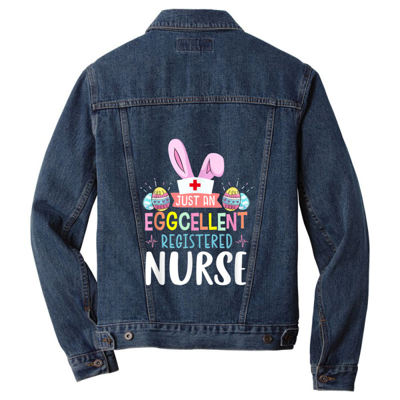 Just An Eggcellent Registered Nurse Cute Bunny Easter Women Men Denim Jacket | Artistshot