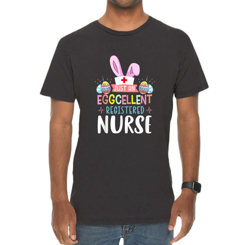 Just An Eggcellent Registered Nurse Cute Bunny Easter Women Vintage T-shirt | Artistshot