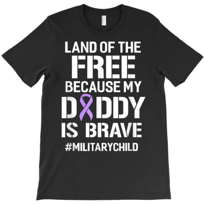 Military Child Month 2021 Purple Up Free Brave Dad Pride T Shirt T-shirt Designed By Vantien