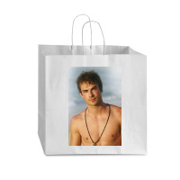 Ian Damon Shirtless Salvatore Vogue Paper Bag - 16 X 6 X 12 | Artistshot