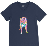 Hungry Pug Dog  Wearing Fancy V-neck Tee | Artistshot