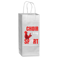 Choir Is My Sport  Funny Music Teacher Choir Director T Shirt Wine Paper Bag - 5 1/2 X 3 1/4 X 13 | Artistshot