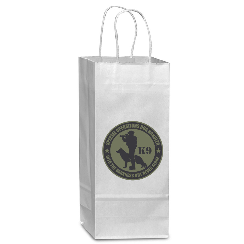 Special Operations Dog Handler Wine Paper Bag - 5 1/2 X 3 1/4 X 13 | Artistshot