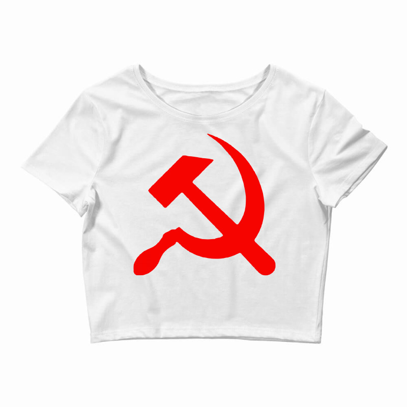 Grisling Det er det heldige enkemand Custom Hammer & Sickle T Shirt Soviet Union Communist Communism Russia Red  Crop Top By Afa Designs - Artistshot