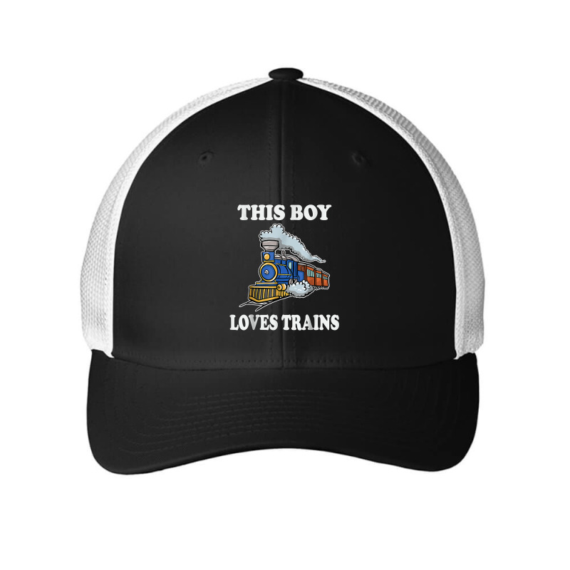 This Boy Loves Trains For A Train Lover Wagon Locomotive T Shirt Mesh cap by h.avenaver | Artistshot