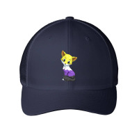 Nonbinary Fox Anime Style Pride Lgbtq Transgender Mesh Cap | Artistshot