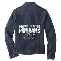 Motorcycle Mom I Minivan I Motorbike I Biker Mom Ladies Denim Jacket | Artistshot