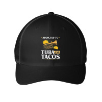 Tuba Instrument And Tacos, Funny Contrabass Tuba Player T Shirt Mesh Cap | Artistshot