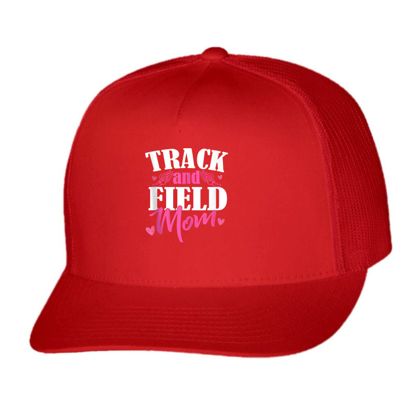 Track & Field Mom Sports Running Proud Mother's Day Tank Top Trucker Cap by h.avenaver | Artistshot