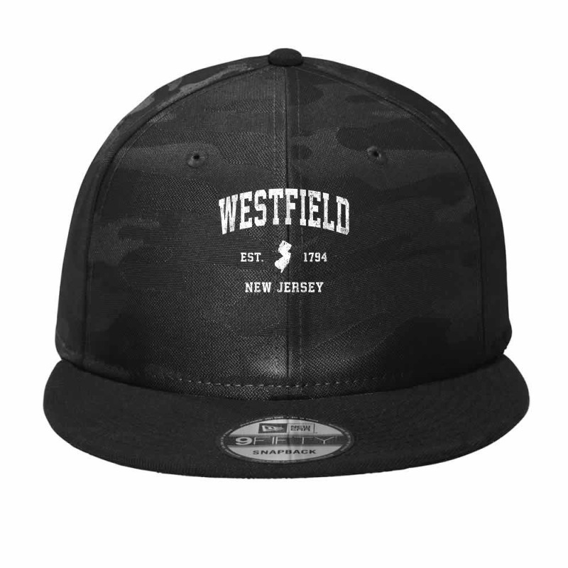 Westfield New Jersey Nj Vintage Athletic Sports Design T Shirt Camo Snapback | Artistshot