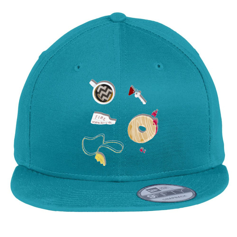 Twin Peaks In Objects Flat Bill Snapback Cap | Artistshot