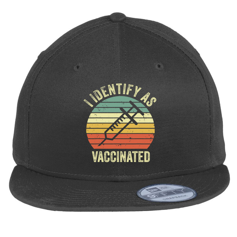 I Identify As Vaccinated Flat Bill Snapback Cap by VictorCruz | Artistshot