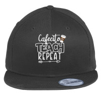 Cafecito Teach Repeat Bilingual Spanish Teacher Bilingue T Shirt Flat Bill Snapback Cap | Artistshot