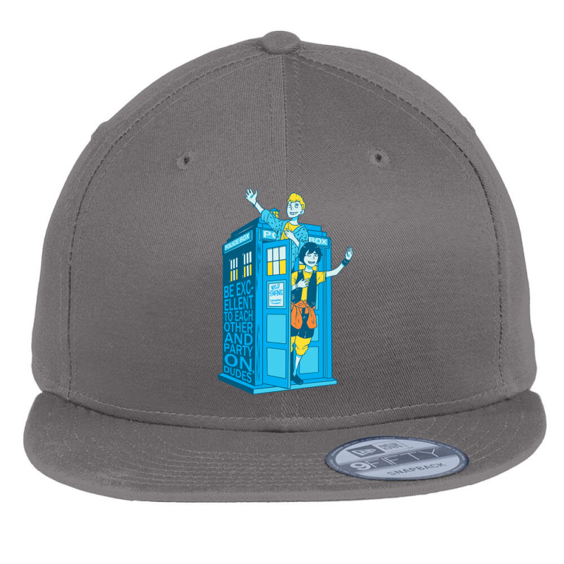 Most Excellent Time Travellers Flat Bill Snapback Cap by nhan0105 | Artistshot