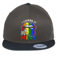 I Licked It So Its Mine Rainbow Lgbt Flat Bill Snapback Cap | Artistshot