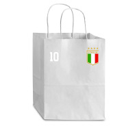 Italia Team Sports Number 10 Italy Soccer Italian Flag Cub Paper Bag - 8 X 4 1/2 X 10 1/4 | Artistshot