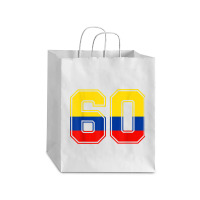 60th Birthday Colombian 60 Years Old Number 60 Colombia Flag Debie Paper Bag - 10 X 5 X 13 | Artistshot