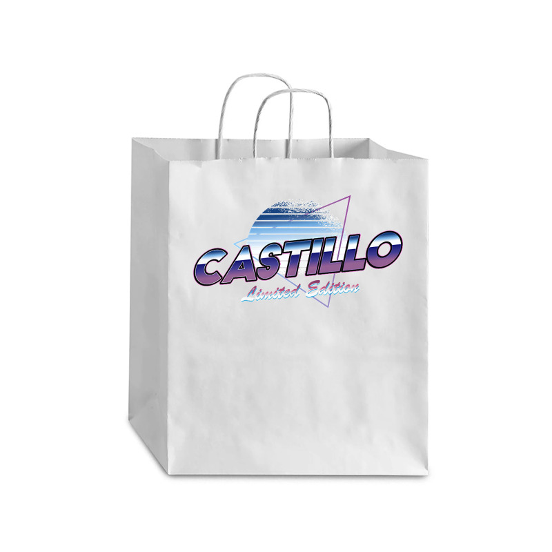 Castillo Name Shirt Aesthetic Vaporwave 80s 90s Surname T Shirt Debie Paper Bag - 10 X 5 X 13 | Artistshot