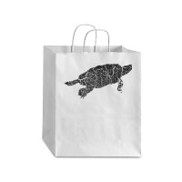 Snapping Turtle Distressed Print   Vintage Snapping Turtle T Shirt Debie Paper Bag - 10 X 5 X 13 | Artistshot