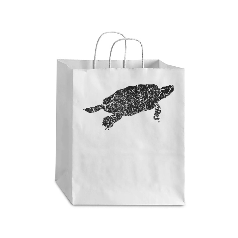 Snapping Turtle Distressed Print   Vintage Snapping Turtle T Shirt Debie Paper Bag - 10 X 5 X 13 | Artistshot