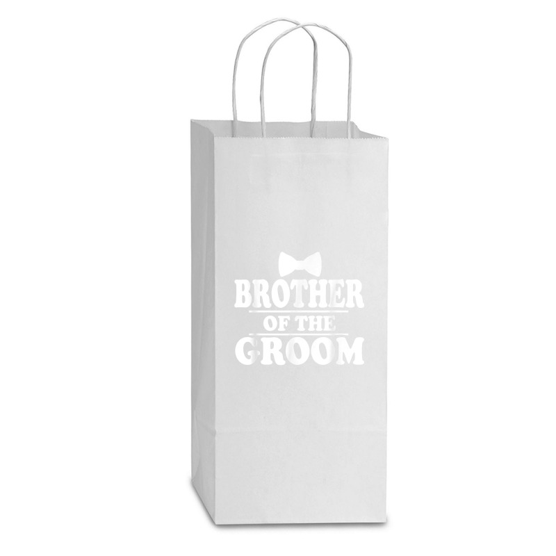 Brother Of The Groom Wedding Bachelor Party Funny Double Wine Paper Bag - 6 1/2 X 3 1/2 X 12 3/8 | Artistshot