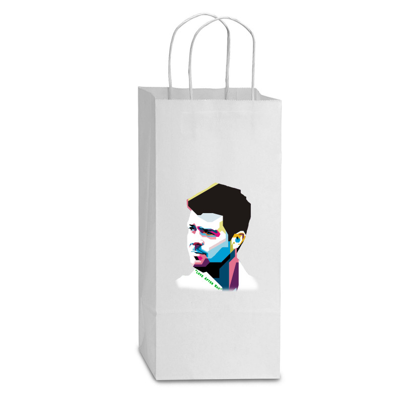 Robin Thicke Double wine Paper Bag - 6 1/2 x 3 1/2 x 12 3/8 by fabiopio901216 | Artistshot