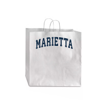 Marietta Georgia Ga Vintage Sports Design Navy Design T Shirt Jumbo Paper Bag - 18 X 7 X 18 3/4 | Artistshot