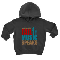 Music Speaks Instrument Toddler Hoodie | Artistshot