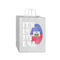 Haiti It's In My Dna Fingerprint Haitian Flag Pride Tank Top Mart Paper Bag -13 X 7 X 17 | Artistshot