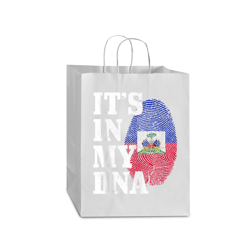 Haiti It's In My Dna Fingerprint Haitian Flag Pride Tank Top Mart Paper Bag -13 x 7 x 17 by cm-arts | Artistshot