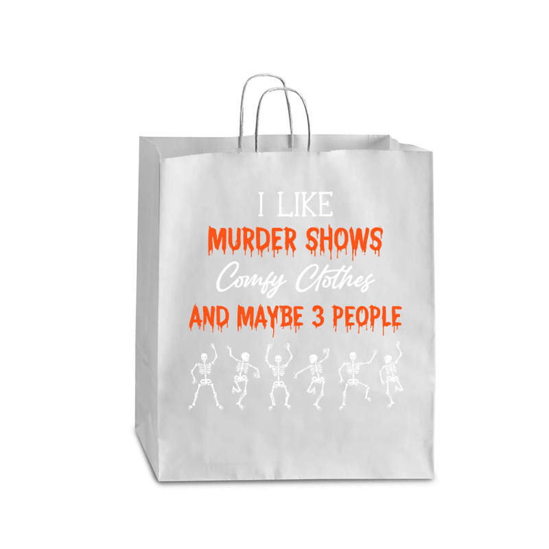 True Crime Lovers T  Shirt Murder Shows And Comfy Clothes T  Shirt Queen Paper Bag - 16 X 6 X 19 1/4 | Artistshot