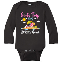 Summer Vacation Girls Trip 2022 Lost Paradise St Kitts Beach Tank Top Long Sleeve Baby Bodysuit | Artistshot