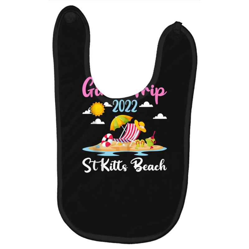 Summer Vacation Girls Trip 2022 Lost Paradise St Kitts Beach Tank Top Baby Bibs by Tiktify | Artistshot