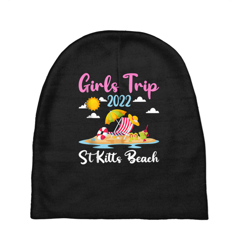 Summer Vacation Girls Trip 2022 Lost Paradise St Kitts Beach Tank Top Baby Beanies by Tiktify | Artistshot