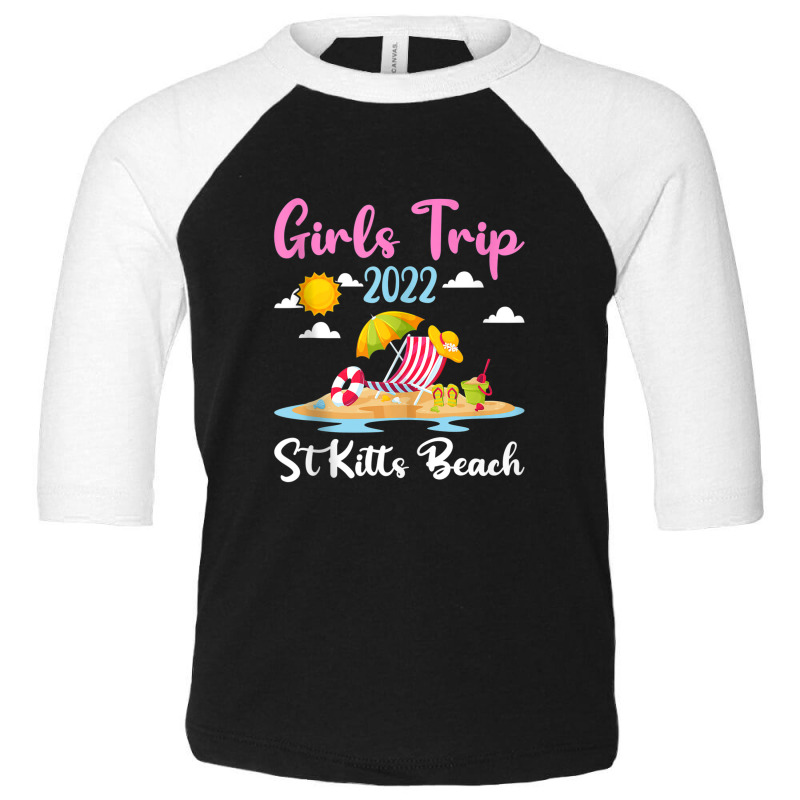 Summer Vacation Girls Trip 2022 Lost Paradise St Kitts Beach Tank Top Toddler 3/4 Sleeve Tee by Tiktify | Artistshot