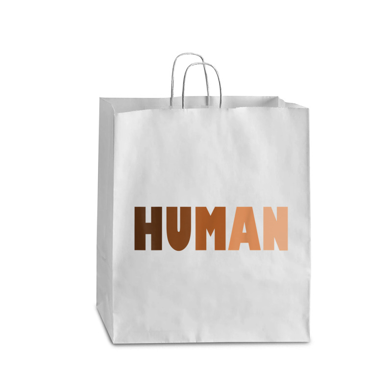 Anti Racist Shirt Be Human Tolerate Human T Shirt Queen Paper Bag - 16 X 6 X 19 1/4 | Artistshot